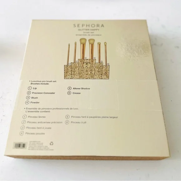 SEPHORA - Bling Gold GLITTER HAPPY Brush Set